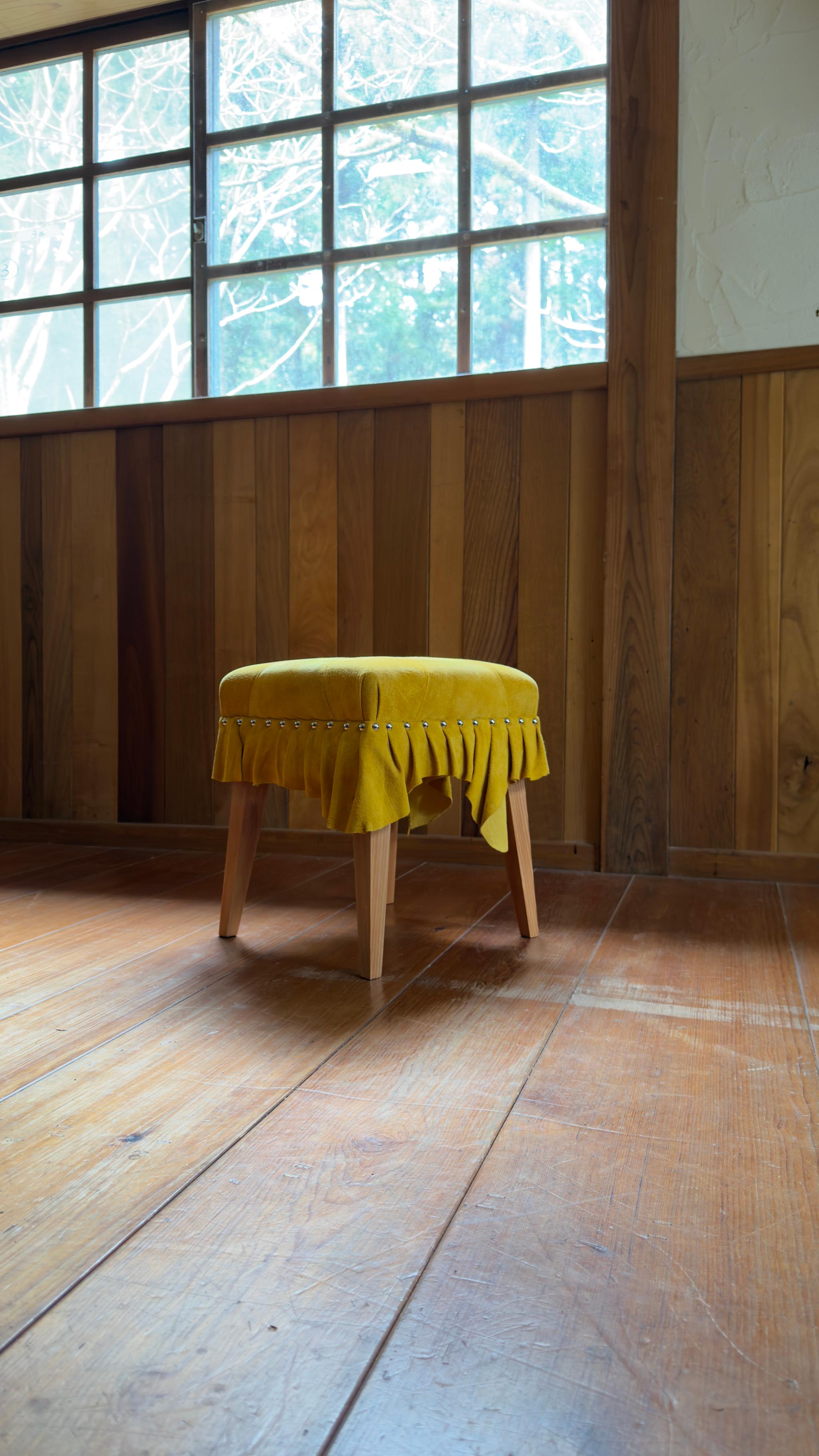 Swell Stool ~ｽｳｪﾙ･ｽﾂｰﾙ~ （豚革/マリーゴールド） | 10枚目