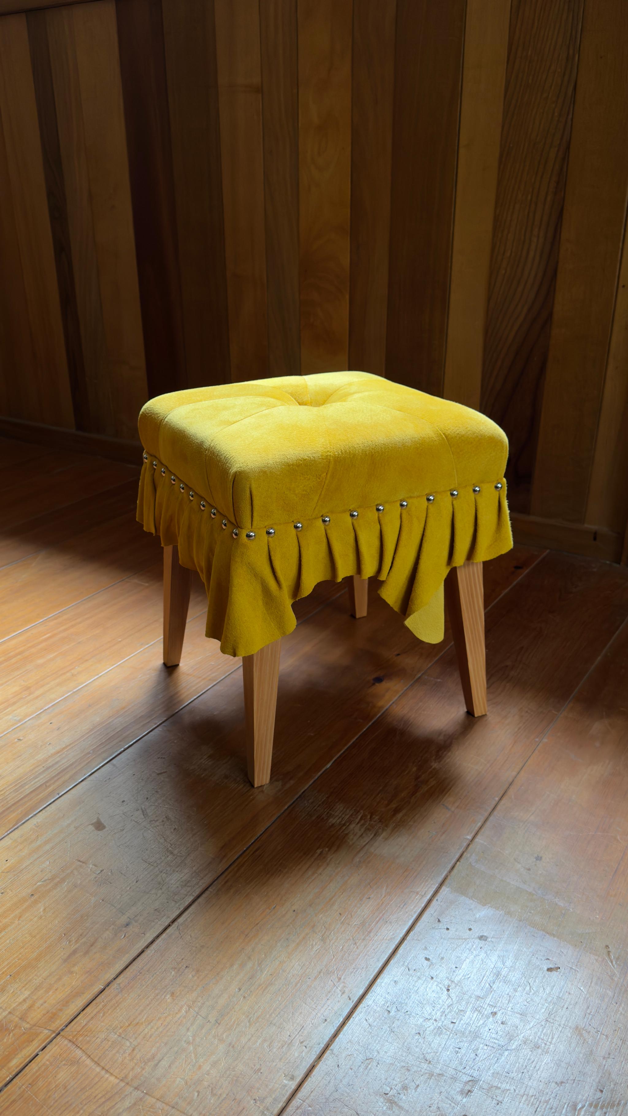 Swell Stool ~ｽｳｪﾙ･ｽﾂｰﾙ~ （豚革/マリーゴールド） | 11枚目