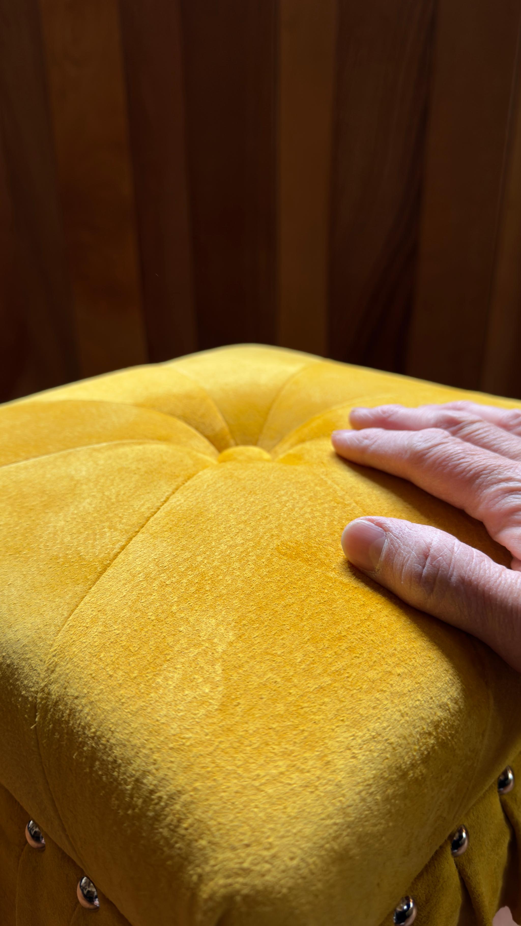 Swell Stool ~ｽｳｪﾙ･ｽﾂｰﾙ~ （豚革/マリーゴールド） | 3枚目