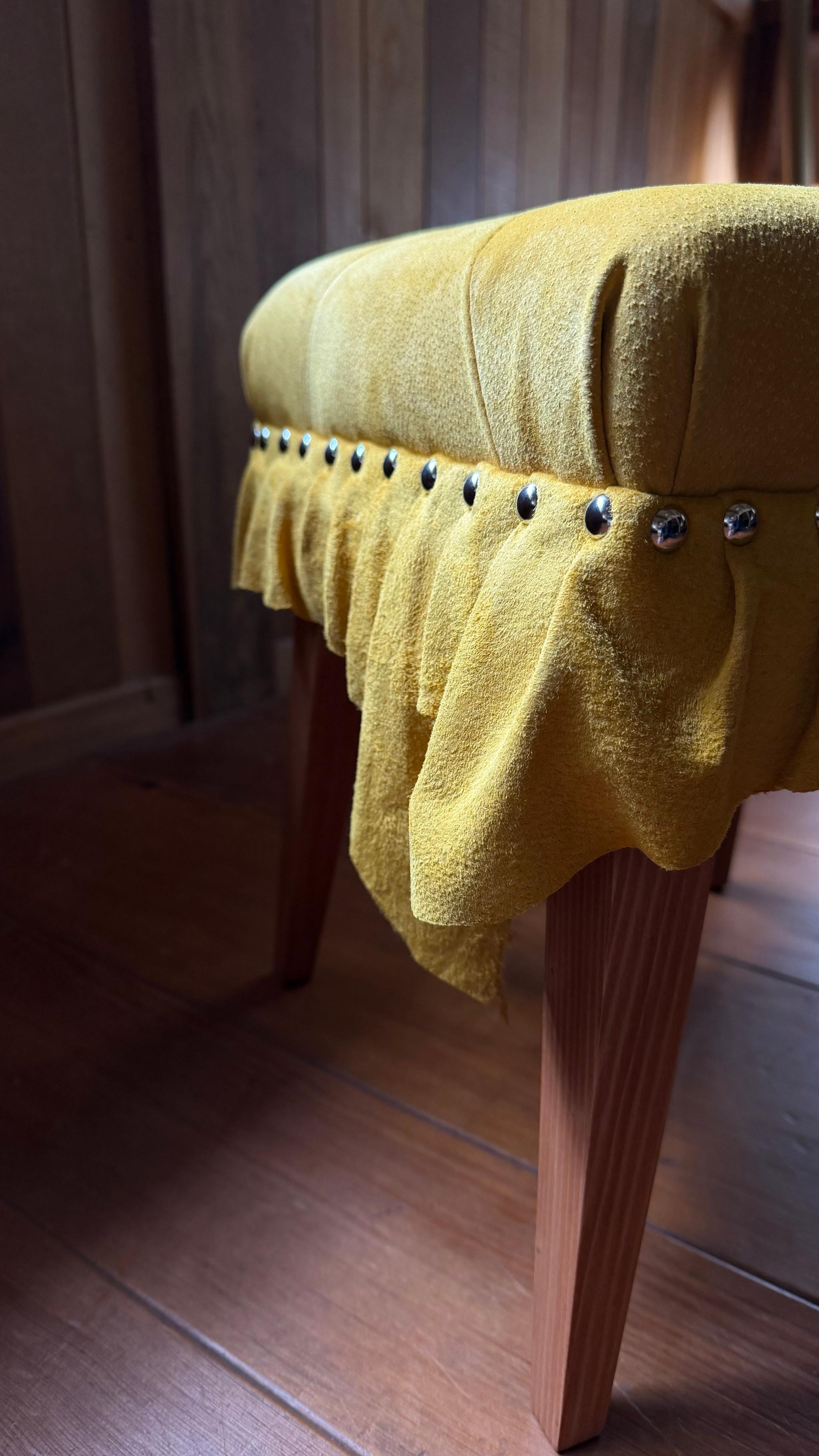 Swell Stool ~ｽｳｪﾙ･ｽﾂｰﾙ~ （豚革/マリーゴールド） | 7枚目