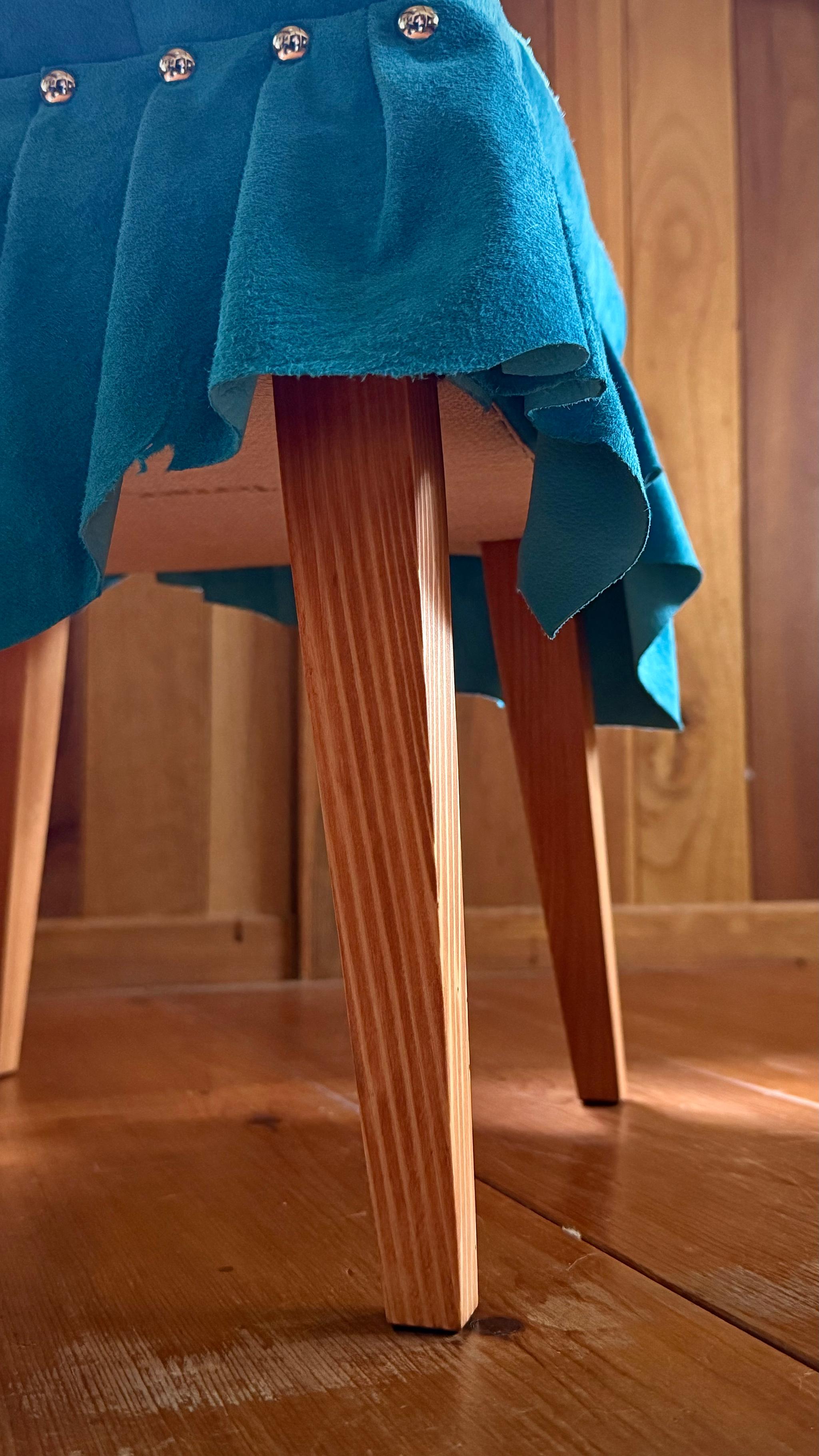 Swell Stool ~ｽｳｪﾙ･ｽﾂｰﾙ~ （豚革/マリンブルー） | 4枚目