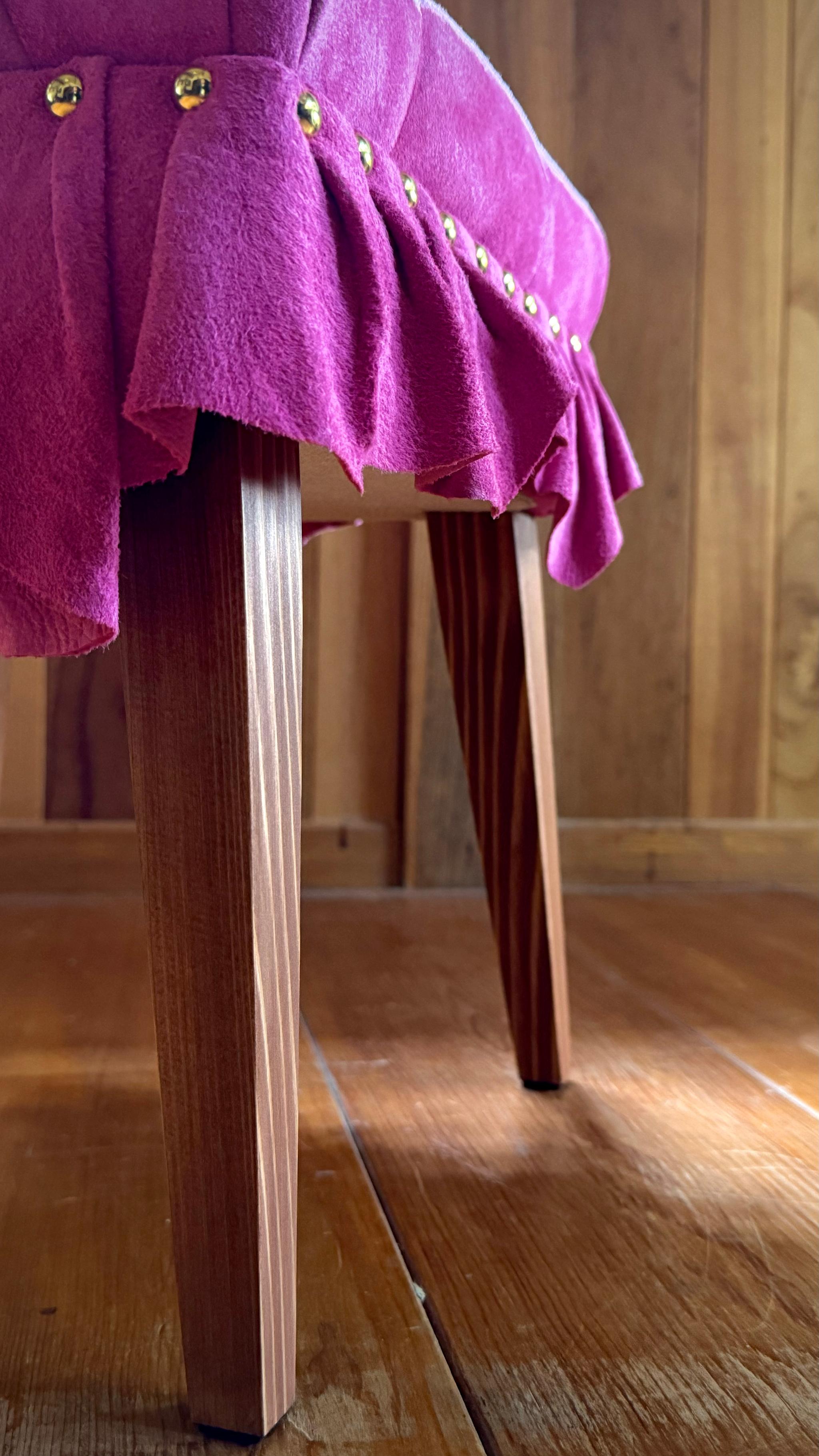 Swell Stool ~ｽｳｪﾙ･ｽﾂｰﾙ~ （豚革/チェリーピンク） | 4枚目