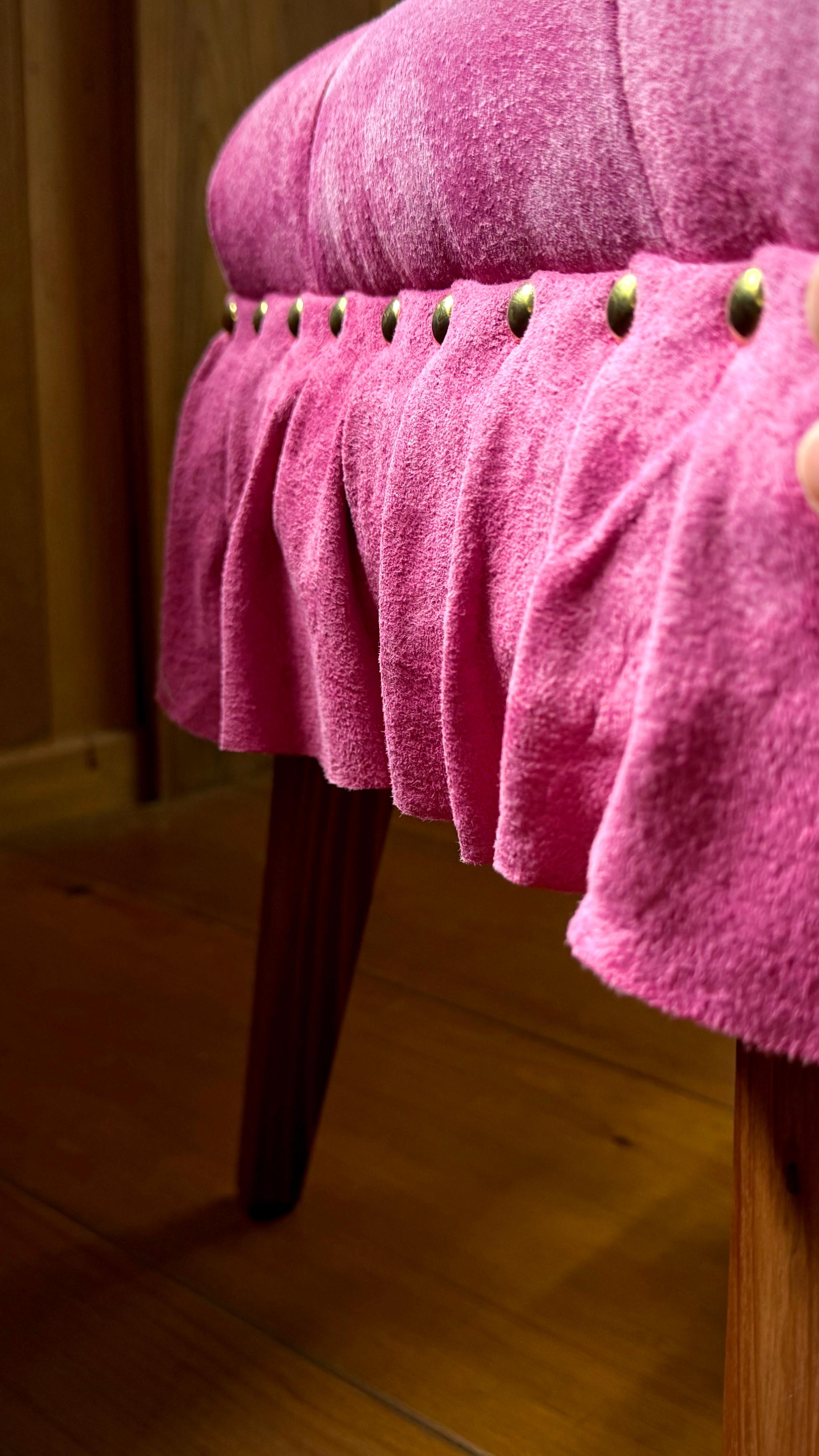 Swell Stool ~ｽｳｪﾙ･ｽﾂｰﾙ~ （豚革/チェリーピンク） | 5枚目