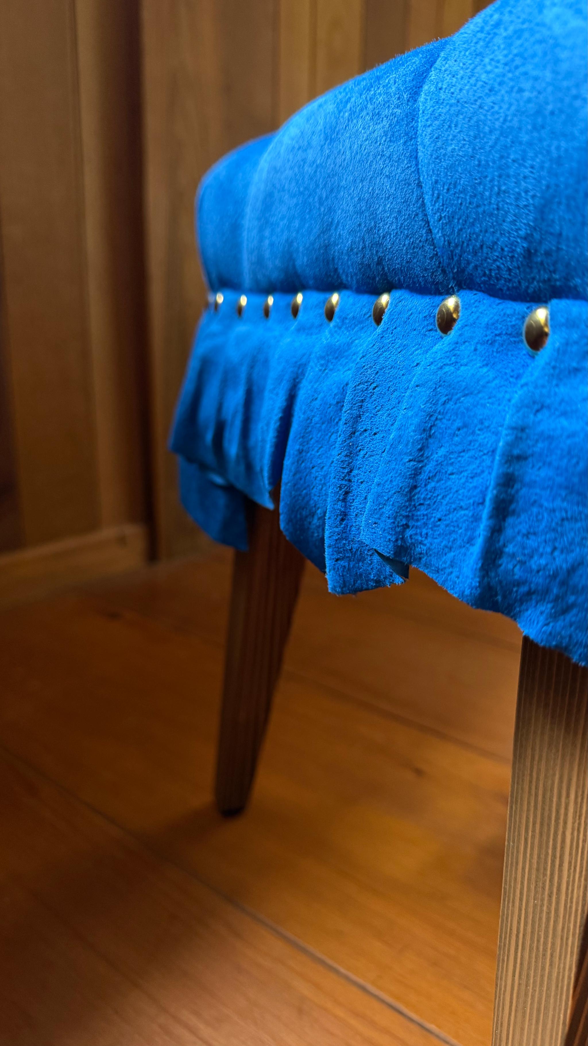 Swell Stool ~ｽｳｪﾙ･ｽﾂｰﾙ~ （豚革/サファイアブルー） | 4枚目