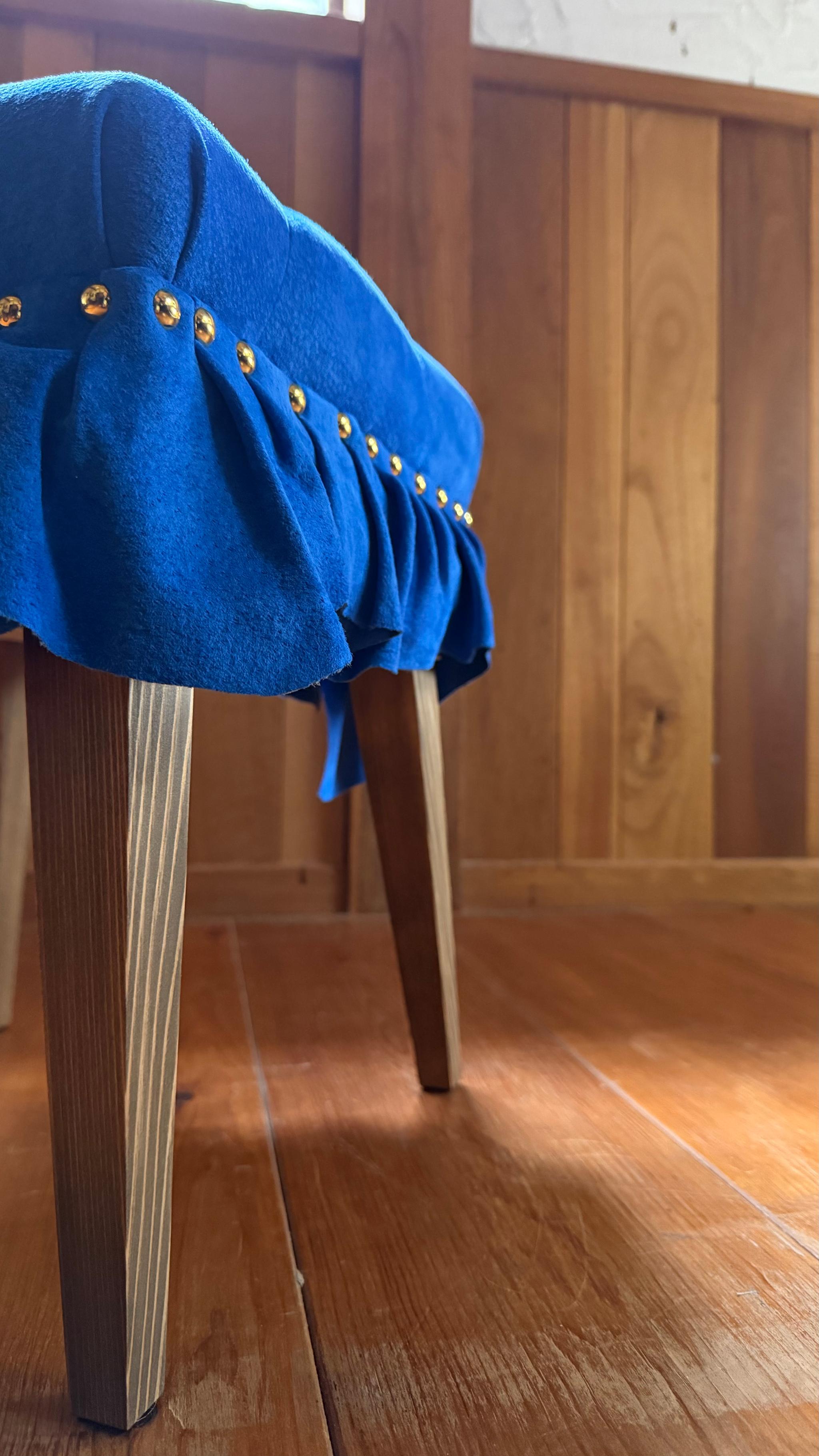 Swell Stool ~ｽｳｪﾙ･ｽﾂｰﾙ~ （豚革/サファイアブルー） | 5枚目