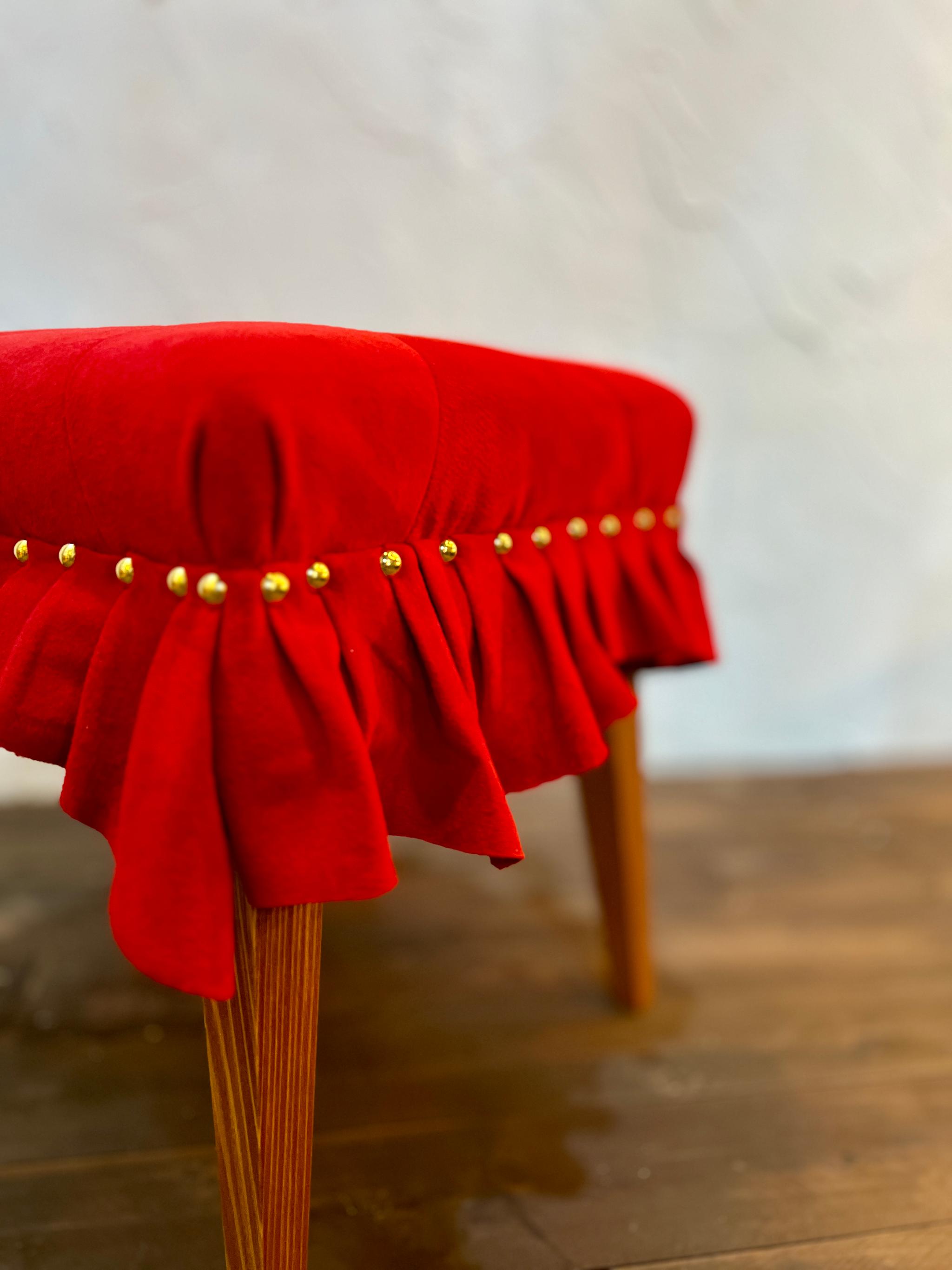 Swell Stool ~ｽｳｪﾙ･ｽﾂｰﾙ~ （豚革/真紅） | 10枚目