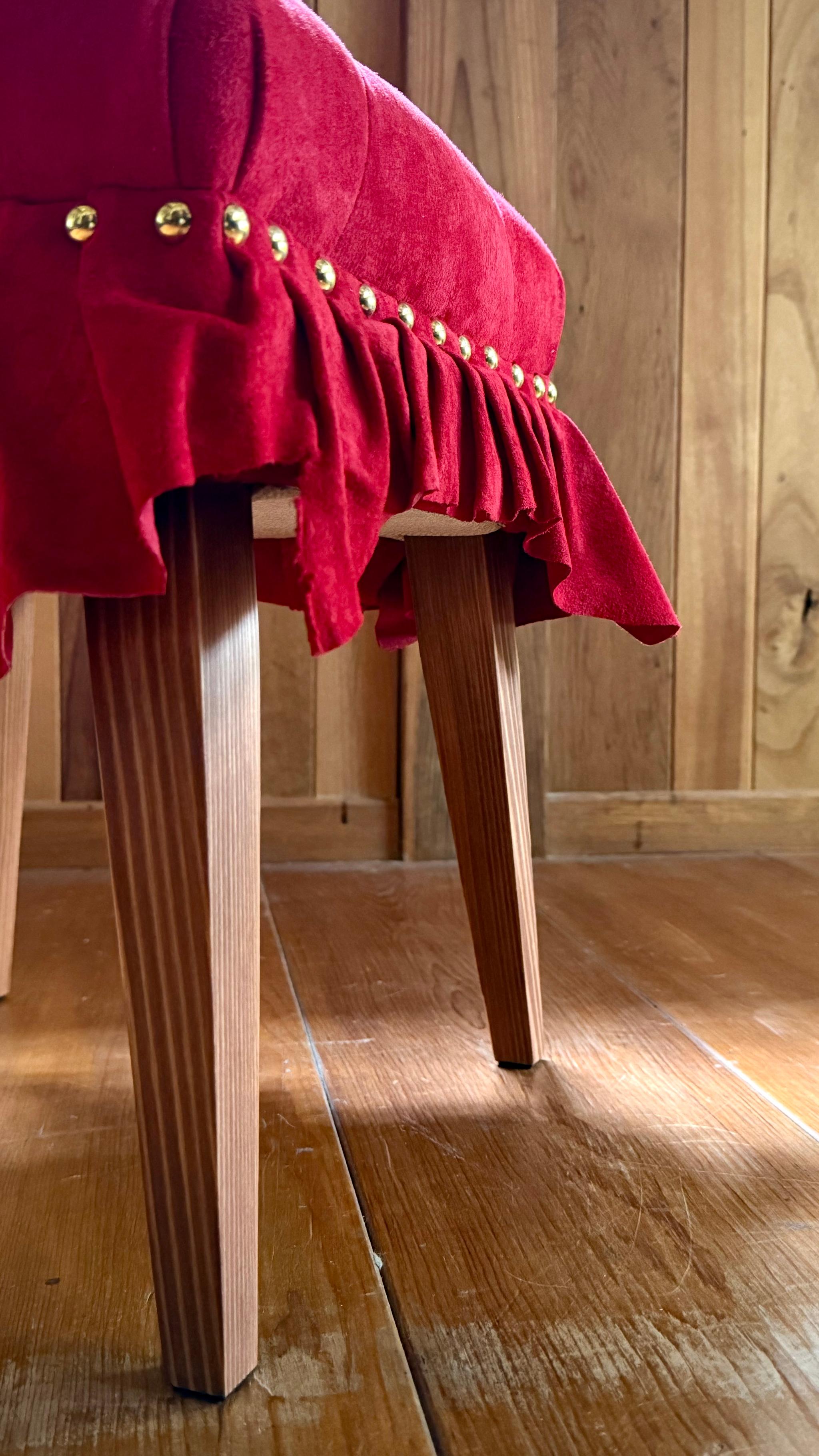 Swell Stool ~ｽｳｪﾙ･ｽﾂｰﾙ~ （豚革/真紅） | 4枚目