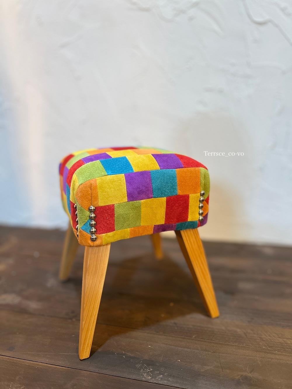 square star stool ~patch work~